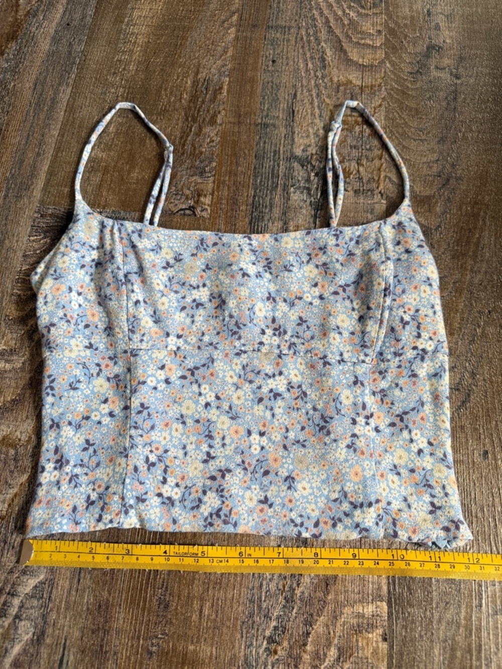 Wilfred | Basel Bustier Blue Floral Crop Top - Picture 3 of 9